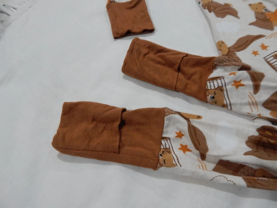 Pijama OG Little Sleepies bebés niños 18-24 meses BEARY SLEEPY difícil de encontrar 1 pieza cremallera bambú Foto 4 de 4