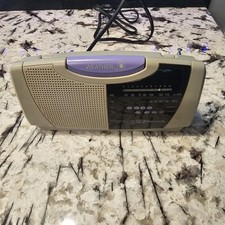 Vintage Emerson RP6247 AM/FM/TV Weather Band Portable Radio AC DC W/ Cord Works