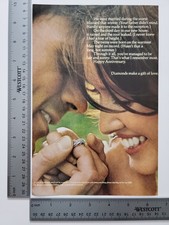 De Beers Diamond Ring Vintage Jewelry Ephemera Magazine Print Ad Love Gift
