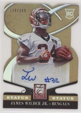 2014 Panini Elite Rookie Status Gold Die-Cut /199 James Wilder Jr #142 Auto 3c7
