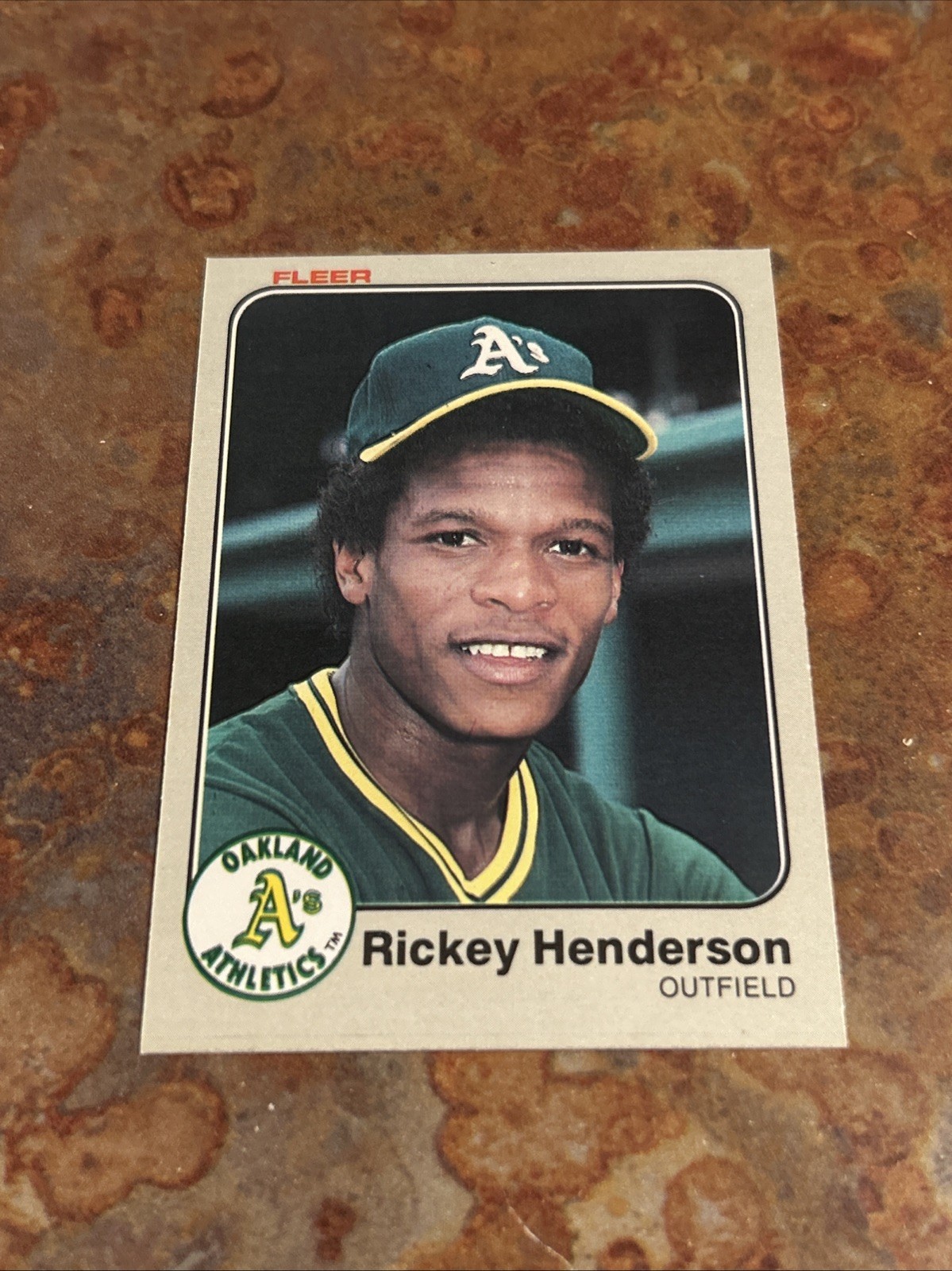 1983 Fleer Baseball Rickey Henderson Card # 519