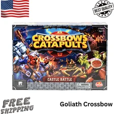 Castle Siege Battle Game with Crossbows and Catapults for 2 Players