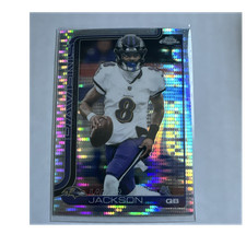 Topps 2025 Topps Chrome Lamar Jackson #24 Hologram Baltimore Ravens NFL