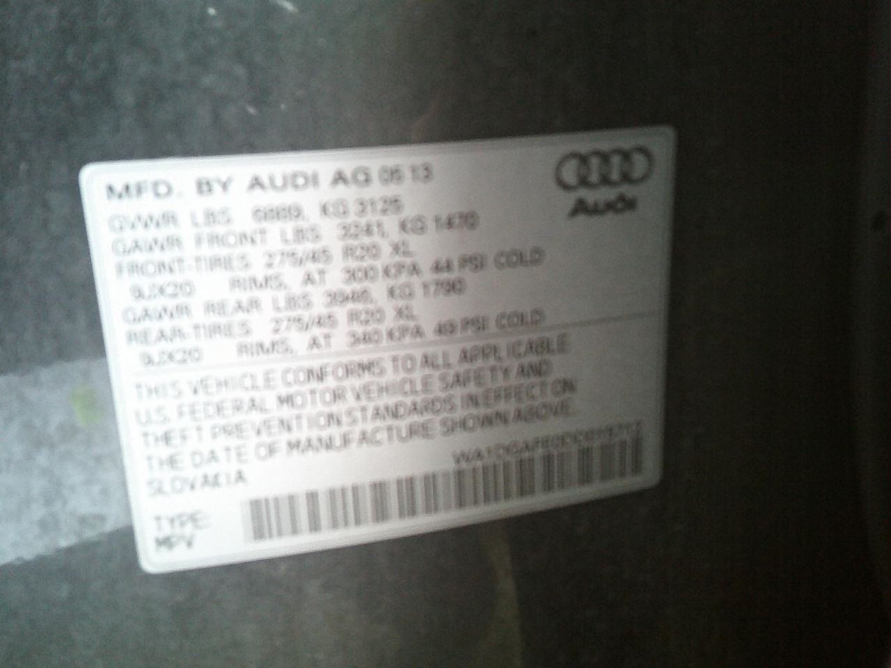 Audi R8 2008-2015 Coolant reservoir P/N 5480996
