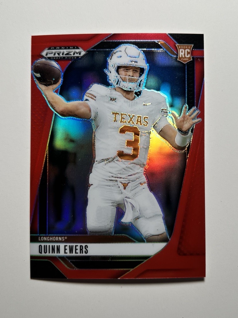2025 Panini Prizm Draft Picks /399 Quinn Ewers RC RED PRIZM #126 Texas
