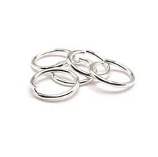10mm, 18g, Silver Plated Open Jump Rings - US Seller