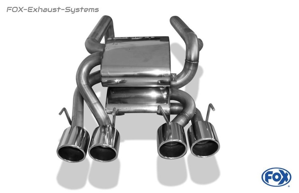 FOX Sport Exhaust Center Corvette C6 C06 Coupe Cabrio 2004 4x100mm