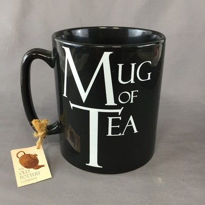 The Old Pottery Company Create by Just Mugs ''Mug of Tea'' Large Black & White Mug