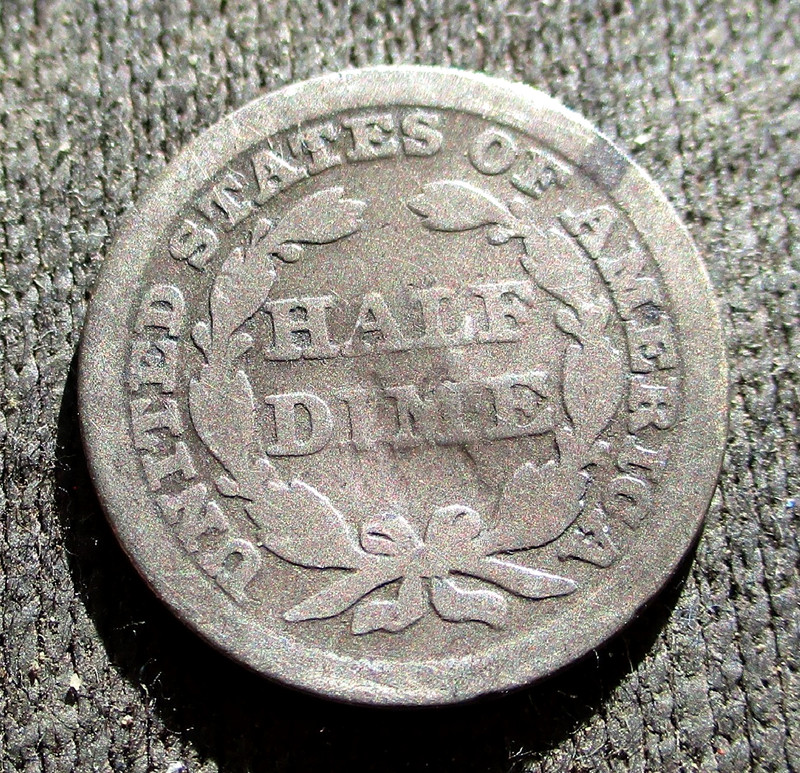 1854 SEATED LIBERTY HALF DIME 5 CENTS UNITED STATE OF AMERICA