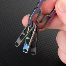 Titanium Alloy Carabiner Keychain Clip Detachable Zipper Pull Pull Tab
