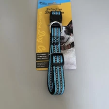 Adjustable Reflective Dog Collar, Assorted Colors, 15"-18.9"
