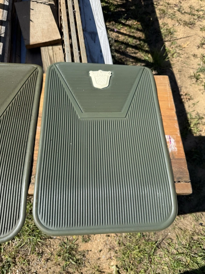 Новые из старых запасов 1960 1961 1962 1963 1964 Ford Galaxie задние резиновые напольные коврики зеленая пара - Изображение 2 из 4