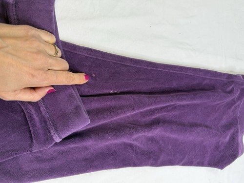 Juicy Couture Velour Track Pants Purple Color Size S Black Label Classic A030525 - Picture 4 of 6