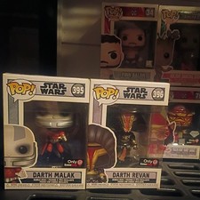 Funko Pop Star Wars DARTH REVAN 386 & DARTH MALAK 385 GameStop Exclusive 2 Lot