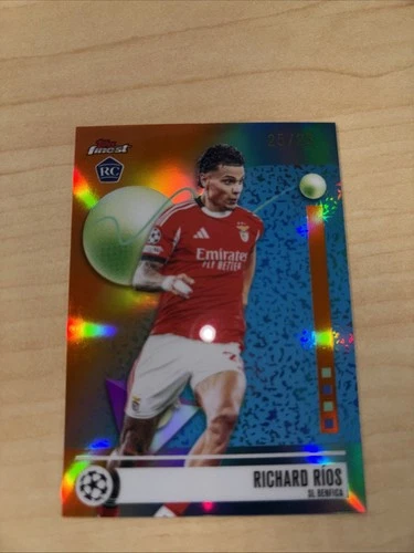 2025-26 Topps Finest UEFA Richard Rios True Orange  Refractor Benfica