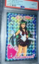 PRISM Sailor Pluto Sailor Moon Carddass 248 1994 HOLO Bandai PSA 9 Collect