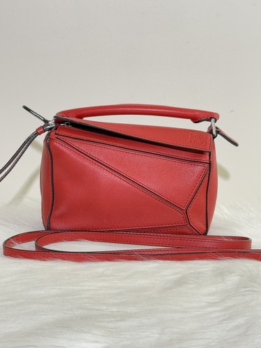 Authentic Loewe Puzzle Red Shoulder Bag