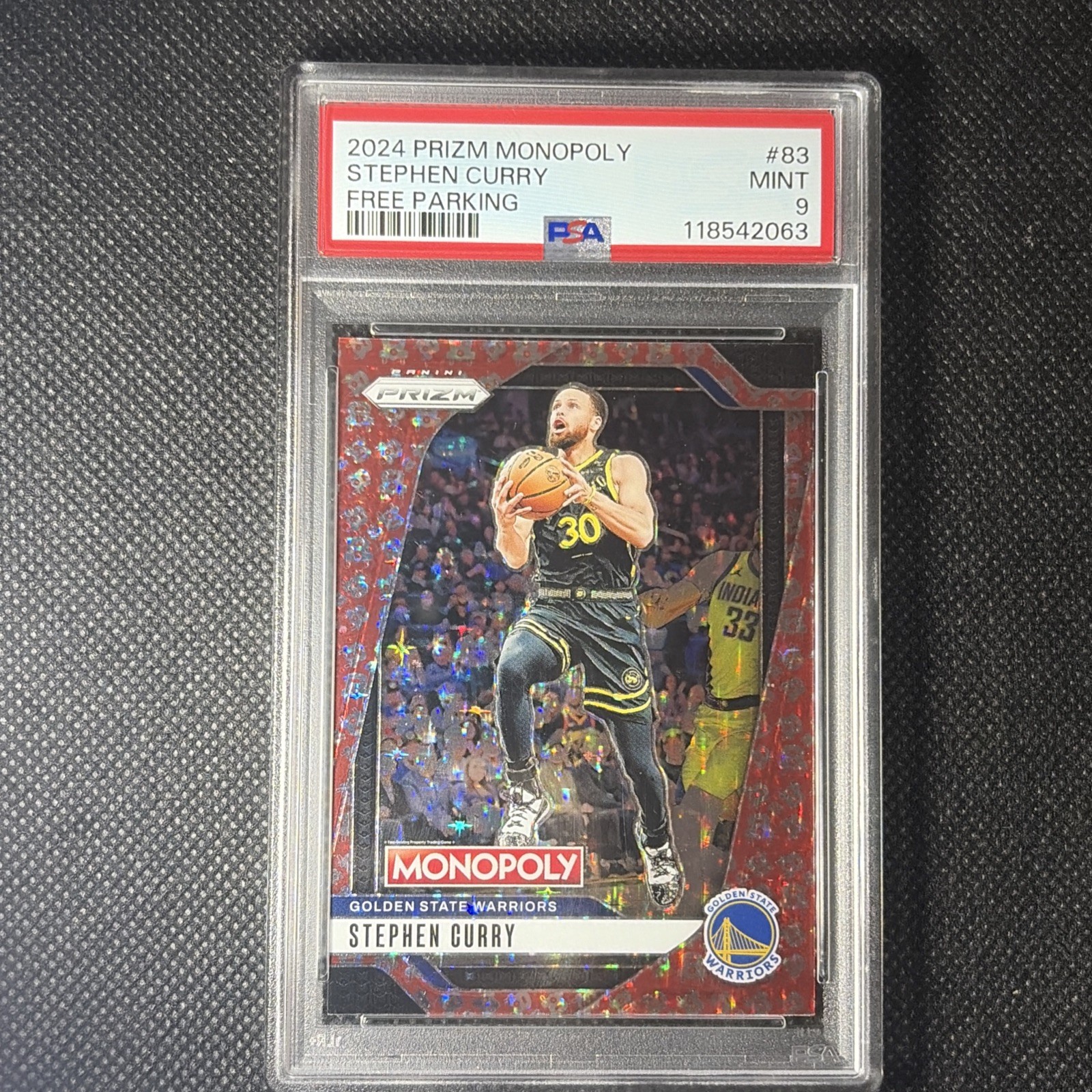 2024-25 Prizm Monopoly - Stephen Curry #83 Free Parking Prizm Psa 9 LOW POP 7