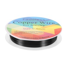 Jewelry Wire 30ft 26 Gauge Brass Craft Jewelry Wrapping Wire, Black