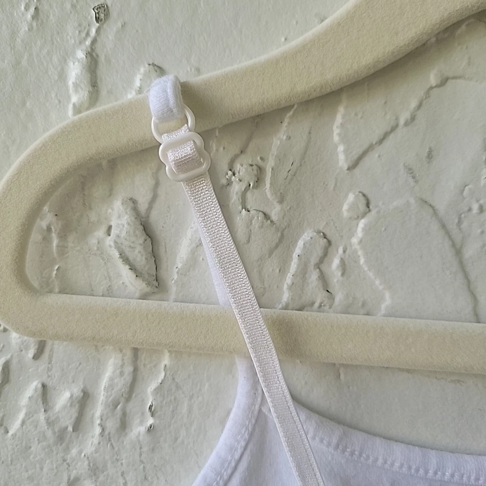 Childrens Place Tank Undershirt Girl XS 4 Fitted White Camisole Adjustable Strap - Image 4 of 4