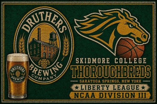 Druthers Brewing Company Skidmore College 12x8in Metal Sign Local Beer Brewerie