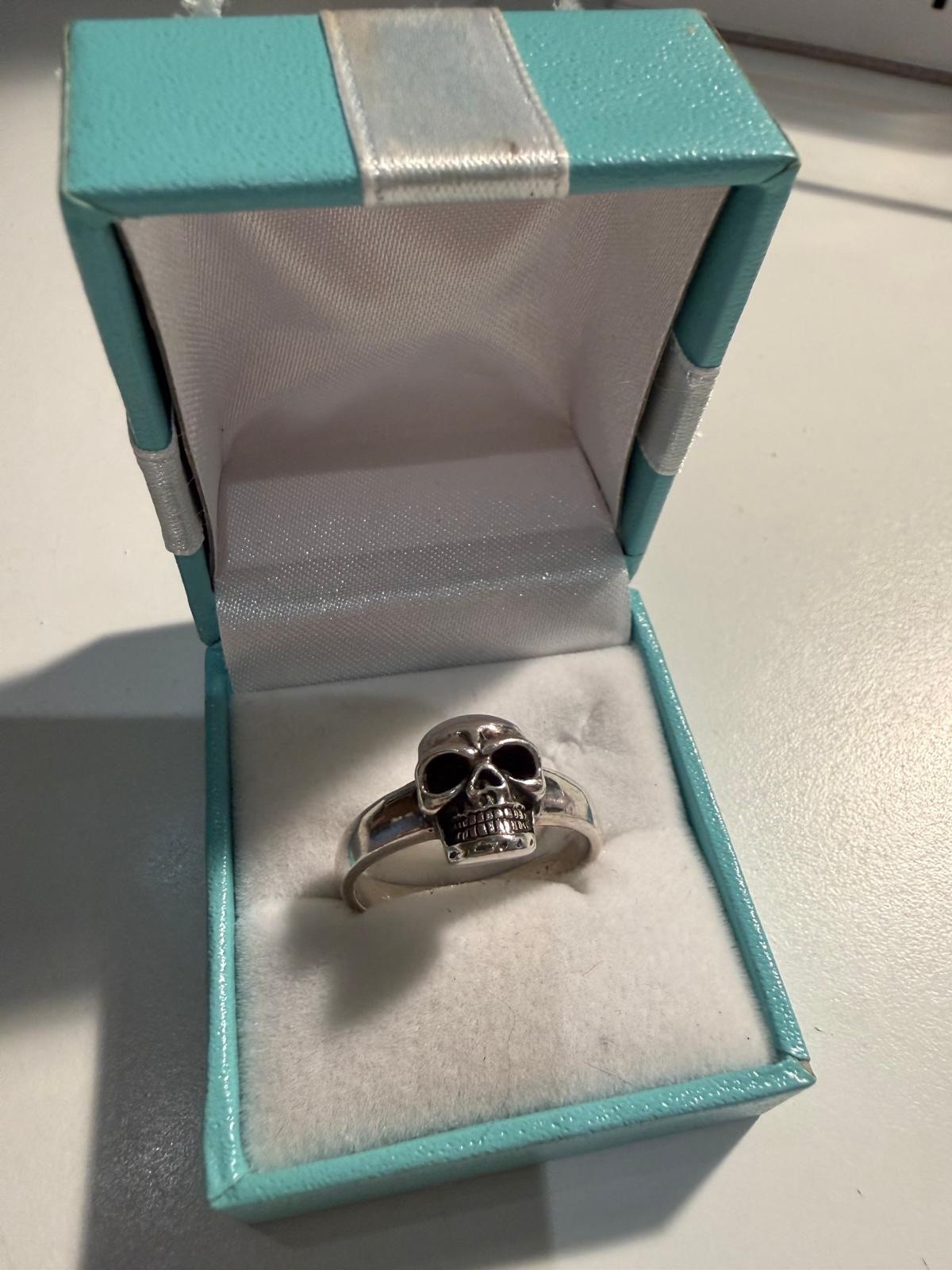 Solid Sterling Silver 925 Small Skull Ring Full F… - image 1