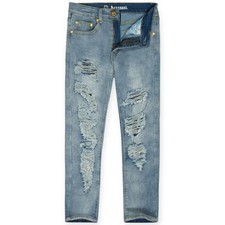 Argonaut Nations Kids Ripped Pants Medium Blue 
