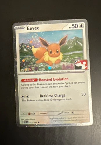 Eevee 143/191, NM Holo, Prize Pack Series 7, Pokemon Play! Promo, TCG Card