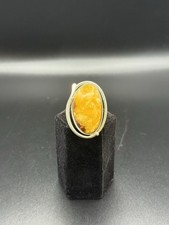 Vintage Natural Butterscotch Egg Yolk Baltic Amber Ring