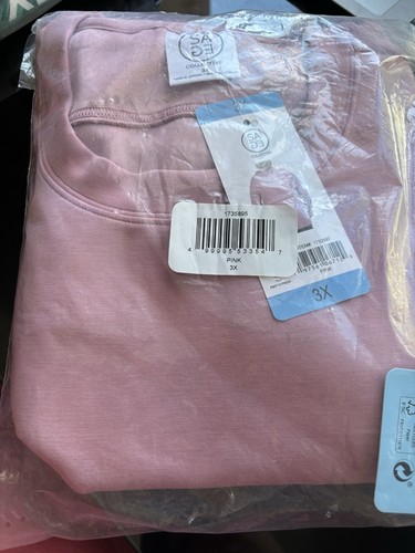 Sage Collective Crossover Pullover Donna 3-XL Rosa Tasche Laterali Tunica Nuovo - Foto 2 di 2