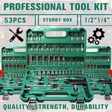 53-piece Impact Socket Set Including 14-inch Drive Head Ratchet Handle Exten 53-piece Impact Socket Set Including 14-inch Drive Head Ratchet Handle Exten