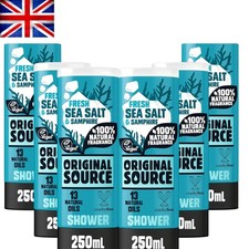 Pack of 6  & Natural Sea Salt Shower Gel - Cruelty-Free Luxury, 1500ml 2.22 per litre