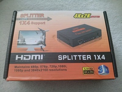 4kx2k HDMI Splitter 1x4 Distributor Converter 1 in 2 4 TV out 3D 1080P HD 4K 1x2