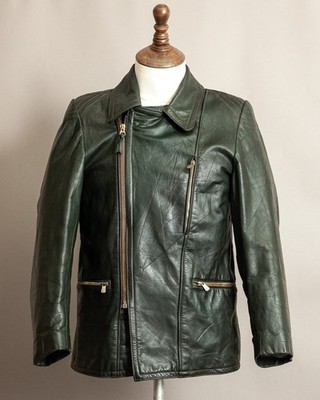 Vintage 40er Jahre Horsehide Leder Motorrad Dispatch Rider Jacke | Größe 38-40
