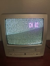 Sylvania SRC22134 13  CRT TV VCR Combo Tested Working Plays VHS Clean Screen