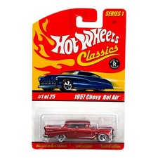 HOT WHEELS CLASSSICS #1 1957 Chevy Bel Air (( Red )) FREE SHIPPING