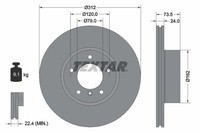 2X Bremsscheibe Pro+ Textar 92176105 FüR BMW X1 E90 E91 E84 E93 E92 3Er Touring