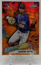 Ezequiel Tovar 2023 Topps Chrome LogoFractor Orange Future Stars RC /25! Rockies