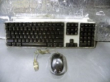 Vintage Apple Pro Keyboard M7803 Mouse M5769 USB Black Clear Mac Bundle Tested