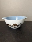 Vintage Pyrex Golden Grapes 441 Delphite Blue Cinderella Bowl 1.5 Pint