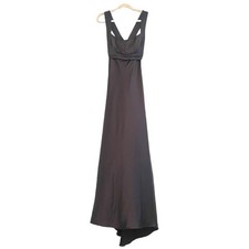 Calvin Klein long satin gray formal sleeveless dress Prom/Bridesmaid Gown