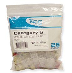Module cat 6 ez 25 pk white