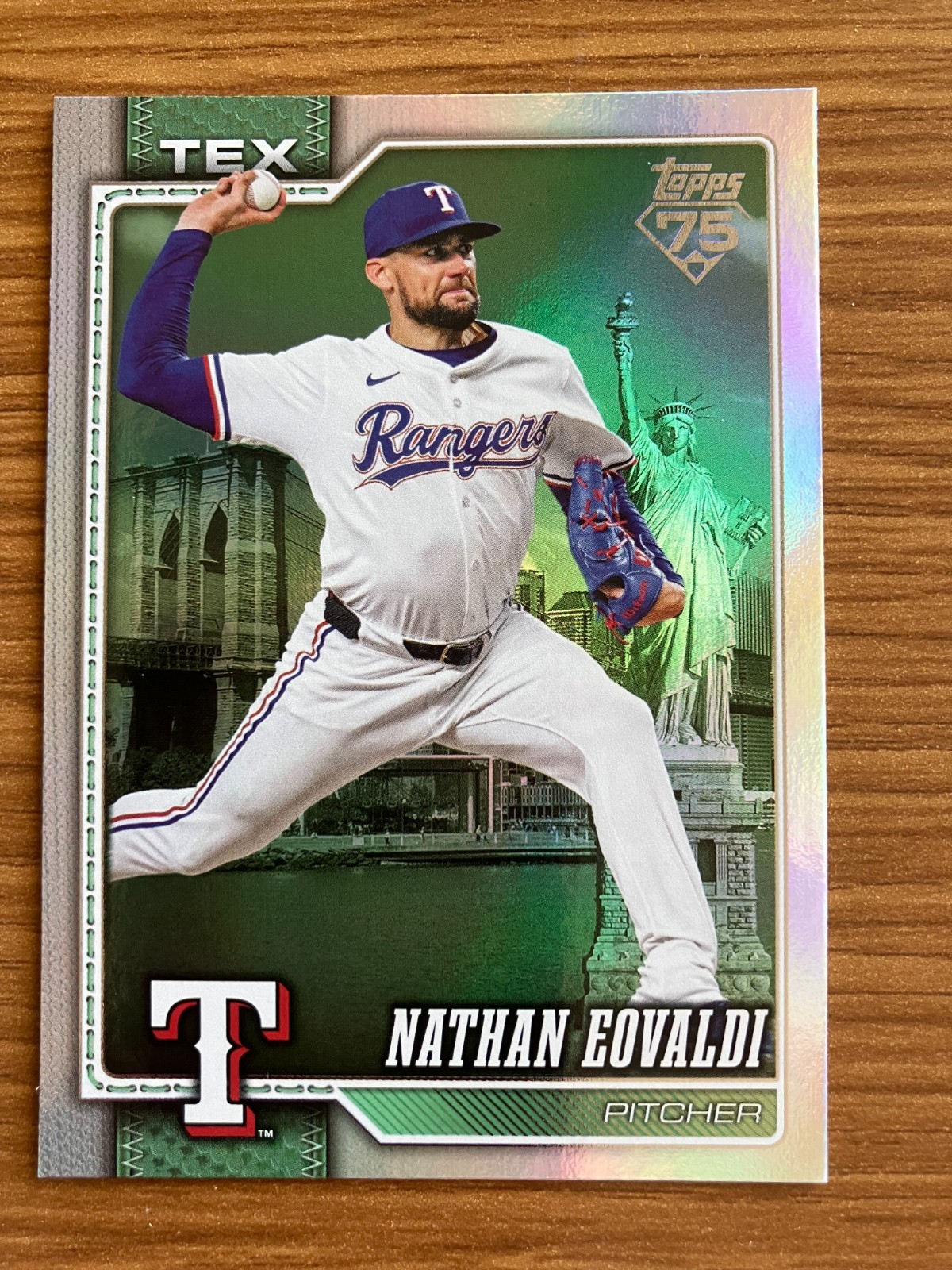 Nathan Eovaldi #355 Fanatics Fest Big Apple Foil TEX Rangers 2026 Topps Series 2