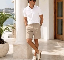 Peter Millar Salem Performance Shorts Mens 42 Khaki 9 Inseam