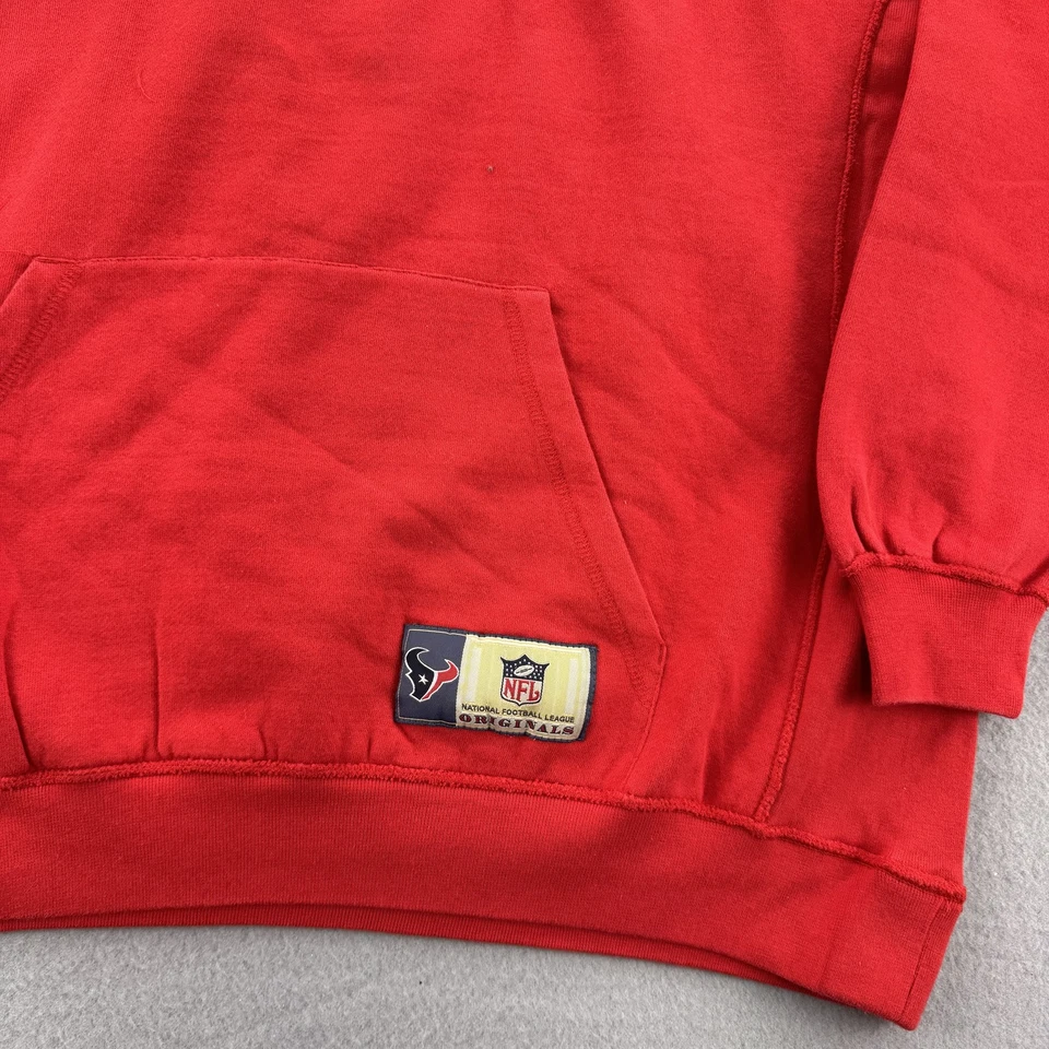 Houston Texans Sudadera con Capucha Para Hombres Grande Roja NFL Fútbol Pullover Sudadera Originales Foto 2 de 4
