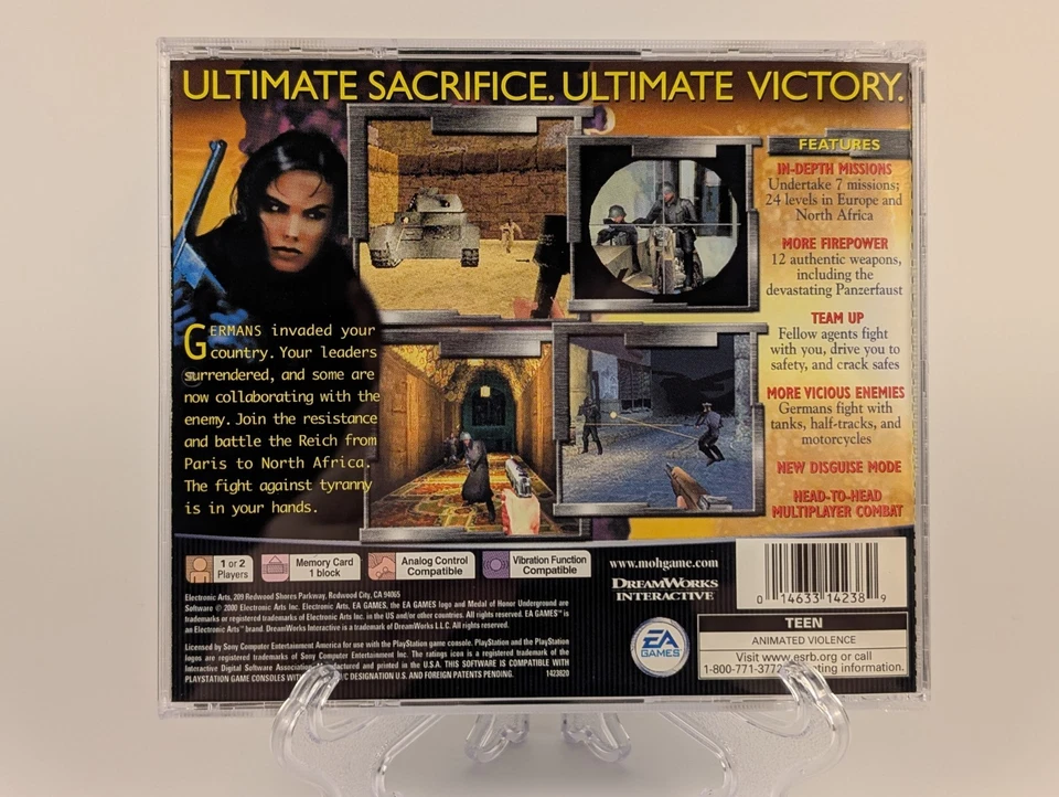 Medal of Honor: Underground (PlayStation 1, 2000) PS1➡️CIB Complete - Tested 🎮 - Image 2 of 4