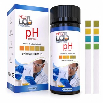 Universal pH Test Strips 0-14 for Water Pool Spa Aquarium Med Lab PHUNIV Model