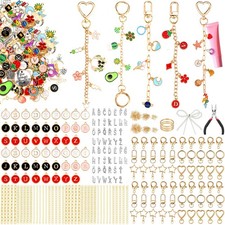 648Pcs Lip Gloss Keychain Making Kit, DIY Jewelry Supplies with 236 Charms, 5...