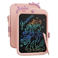 10 Inch Writing Tablet for Kids, Unicorn Toys Gifts 8"W x 11.3"H, Pink