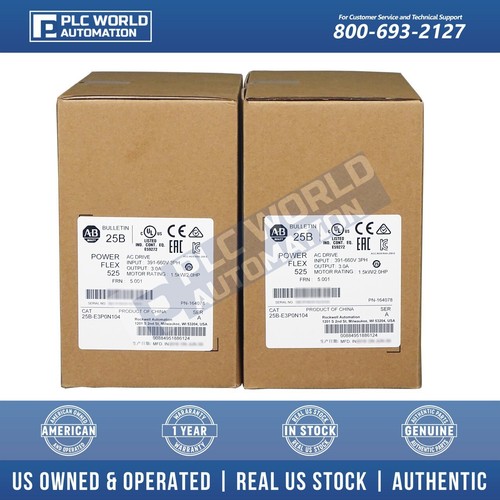 Allen Bradley 25B-E3P0N104 Ser A PowerFlex 525 AC Drive 1.5kW 2Hp, New Sealed - Picture 5 of 6